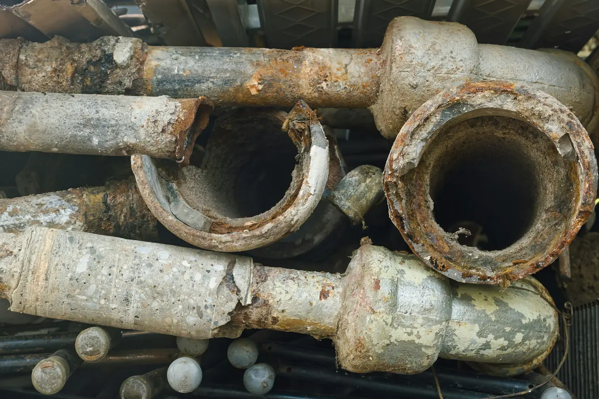 Industrial metal scrap yard representing retired securement recycling review.
