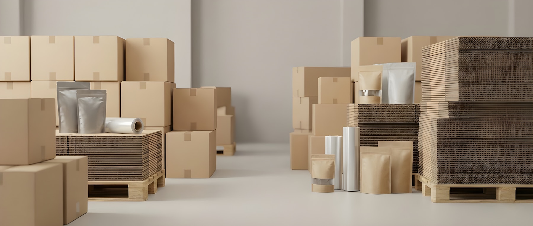Packaging and cartons staged for return, RMA, and warranty review.
